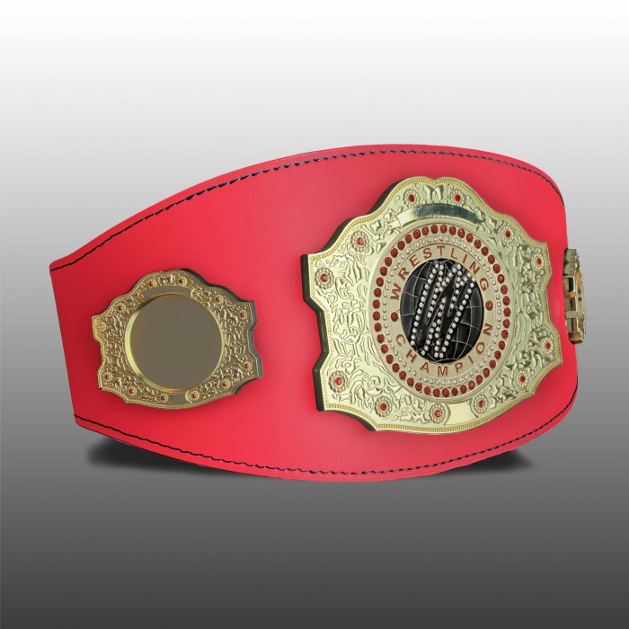 GOLD CHAMPIONSHIP BELT - XXLMIDI/G/WRESTGEM/G - AVAILABLE IN 4 LEATHER COLOURS